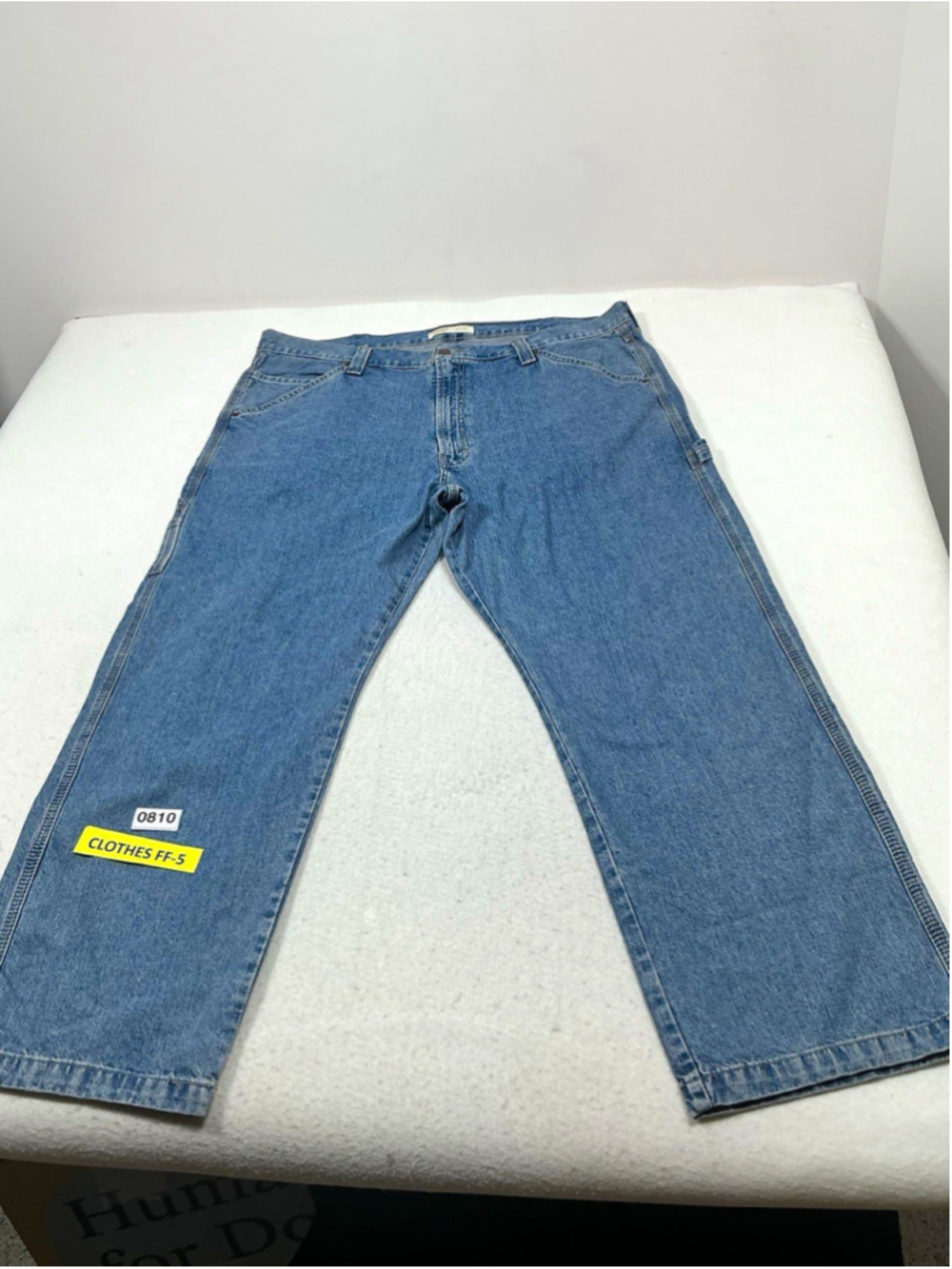 Levi Strauss Signature Men’s Work Carpenter Blue Denim Relaxed Straight 42x30